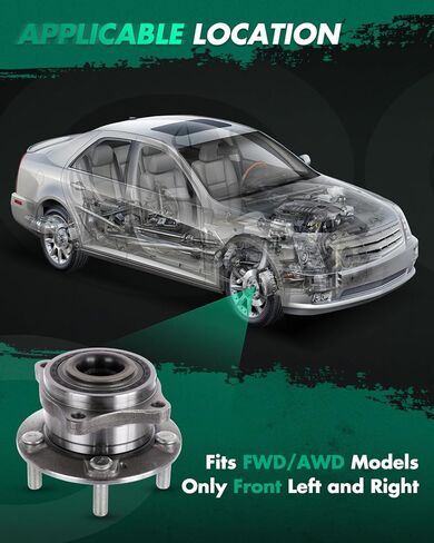 SCITOO 2 x Front Wheel Hub and Bearing Assembly Front for Hyundai Sonata 2015-2019,for Tucson 2016-2019,for Kia Cadenza 2017-2019,for Optima 2016-2019,for Sportage 2017-2019 513374 5 Lugs in Saudi Arabia