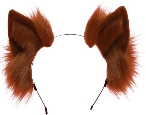 Valpeak Fox Ears and Tail Set Furry Cat Ear Wolf Tail Cosplay Costume Over 1 Years Old in Kuwait