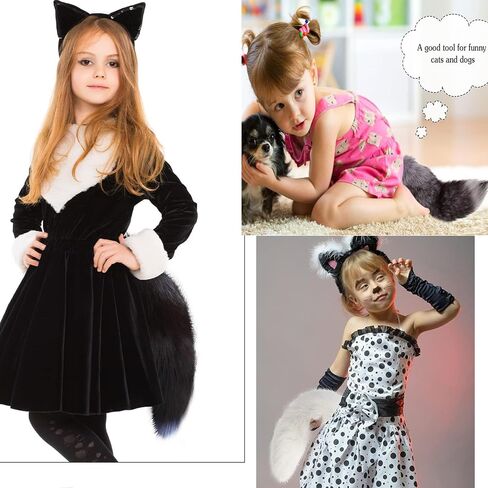 Valpeak Fox Ears and Tail Set Furry Cat Ear Wolf Tail Cosplay Costume Over 1 Years Old in Kuwait