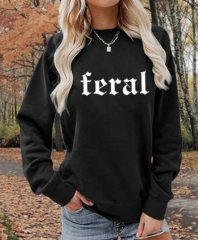 Women Cute Graphic Funny Oversized Pullover Drop Shoulder Sweatshirts in Saudi Arabia