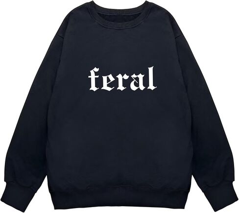 Women Cute Graphic Funny Oversized Pullover Drop Shoulder Sweatshirts in Saudi Arabia