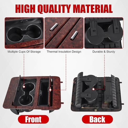 Woodgrain Center Console Cup Holder Storage Compatible with 2007-2014 Chevy Silverado/GMC Sierra/Cadillac Escalade Full Size GM Trucks Replaces for 23164631 in Kuwait