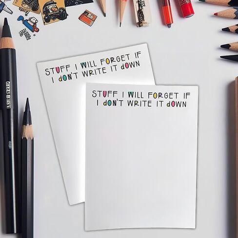 50 Sheets Funny Sticky Notes, 5.5x4.3 Inches, Multi Surface Self Adhesive Notepads, Novelty Memo Pads, Portable Office Work Study Supplies, Fun Gifts for Friends Coworkers, White in Saudi Arabia