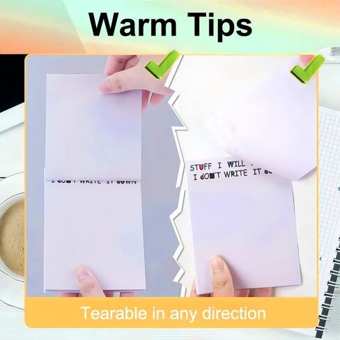 50 Sheets Funny Sticky Notes, 5.5x4.3 Inches, Multi Surface Self Adhesive Notepads, Novelty Memo Pads, Portable Office Work Study Supplies, Fun Gifts for Friends Coworkers, White in Saudi Arabia