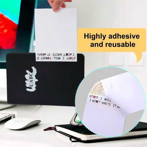 50 Sheets Funny Sticky Notes, 5.5x4.3 Inches, Multi Surface Self Adhesive Notepads, Novelty Memo Pads, Portable Office Work Study Supplies, Fun Gifts for Friends Coworkers, White in Saudi Arabia