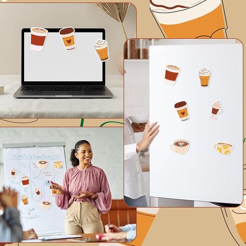 48Pcs Coffee Cup Sticky Notes Self-Stick Memo Pads Notepads&Black Ink Cute Ballpoint Pen Coffee Lovers Themed Supplies Gifts for School Office Teacher Student Employee Class Reward in Kuwait