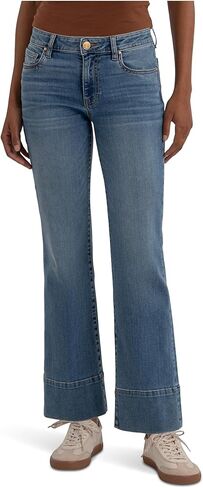 KUT from the Kloth Kelsey Mid-Rise Kick Flare with Wide Hem in Saudi Arabia