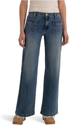 KUT from the Kloth Maya High-Rise Wide Leg Patch Pockets with Ruching in Affection in Saudi Arabia