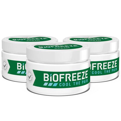 Biofreeze® Cream, Menthol Overnight Muscle Pain Relief Cream for Lower Back Pain Relief, Shoulder Pain & Neck Pain Relief, Knee Pain Relief, Arthritis Pain Reliever, FSA HSA Eligible, 3 oz Jar in Saudi Arabia