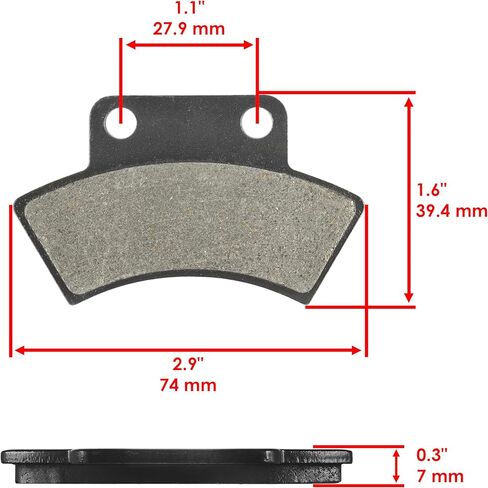 Caltric Brake Pads Compatible with Polaris Xplorer 300 4X4 1996 1997 1998 1999 2000 Rear Brakes in Saudi Arabia
