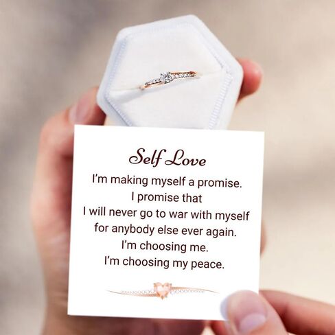 I Choose Me Round-Cut Accent Ring, 925 Sterling Silver Gold Silver Two-Color Self-love Inspirational Band, Cubic Zirconia Self Reminder Band, Self-love Ring Jewelry for Women in Saudi Arabia