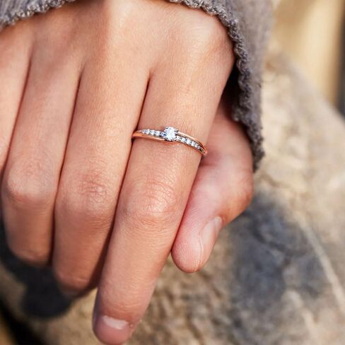 I Choose Me Round-Cut Accent Ring, 925 Sterling Silver Gold Silver Two-Color Self-love Inspirational Band, Cubic Zirconia Self Reminder Band, Self-love Ring Jewelry for Women in Saudi Arabia
