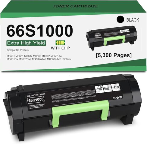 66S1000 Black Toner Cartridge eplacement for Lexmark 66S1000 Compatible with Lexmark MS631 MS632 MX632 Printers (5,000 Pages) in Saudi Arabia