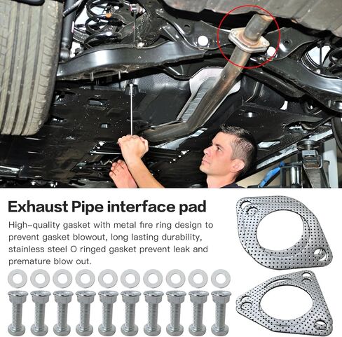 2024 New 4Pcs Aftermarket 2.5" Catalytic Converter Gaskets Kit with Hardware for VQ35DE Engines in Saudi Arabia