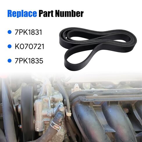 Engine Serpentine Drive Belt Fits for Honda Accord 2008-2012 L4 2.4L Replaces K070721 7PK1835 56992R40A01 56992R40A02 in Saudi Arabia
