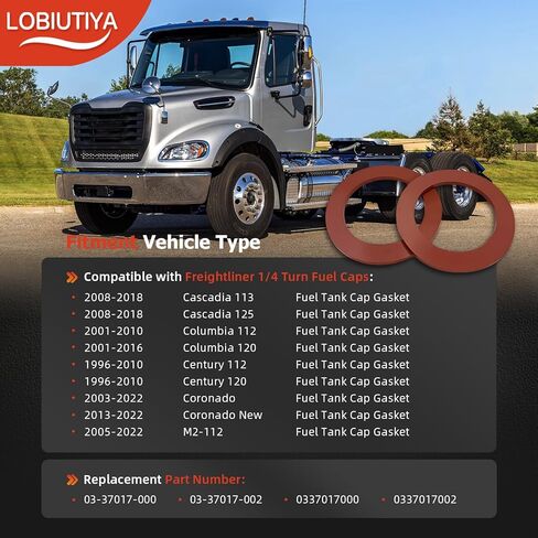 10 Pack FKM Fuel Tank Cap Gaskets for Freightliner 1/4 Turn Fuel Caps 03-37017-000 03-37017-002 0337017000 0337017002 3 1/2" Diameter 2-Pack Fuel Tank Cap Gasket O-Rings in Saudi Arabia