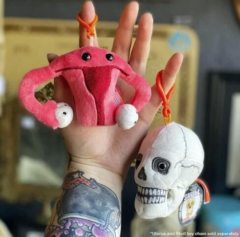 GIANTmicrobes Skull Plush Keychain, Skull Stuffed Animal, Anatomical Skull Gift, Halloween Skull Decor, Anatomy Skull, Human Skull Model Plushie, Skull Anatomy Model, Skull Pillow, Skull Toy in Saudi Arabia