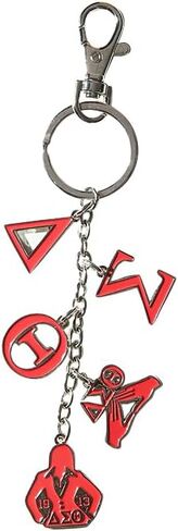 Delta Sigma Theta Adult Durable Metal Key Keeper, Mascot Charm & Letter Key Ring with Self-Locking Metal Gate Clip for for Men Women in Kuwait