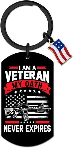 Vietnam Veteran Gifts for Men Veterans Day Decorations Army Gifts for Men American Flag Keychain Appreciation Retirement Military Appreciation Gift Patriotic Keyring For Veterans in Kuwait