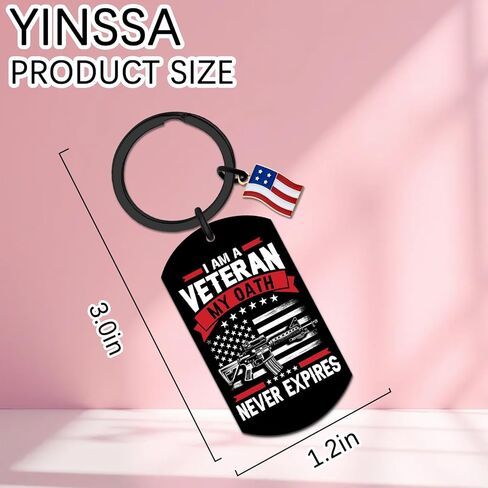 Vietnam Veteran Gifts for Men Veterans Day Decorations Army Gifts for Men American Flag Keychain Appreciation Retirement Military Appreciation Gift Patriotic Keyring For Veterans in Kuwait