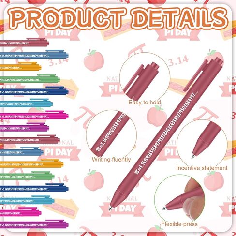 32 قطعة من أقلام Pi Day Favors و16 قلمًا لجوائز Pi Day و16 قلمًا للجيب من Pi Day وأقلام حبر جاف لطيفة للرياضيات ومجموعة أقلام ملونة Happy Pi Day للطلاب والمدرسين والفصول الدراسية in Kuwait