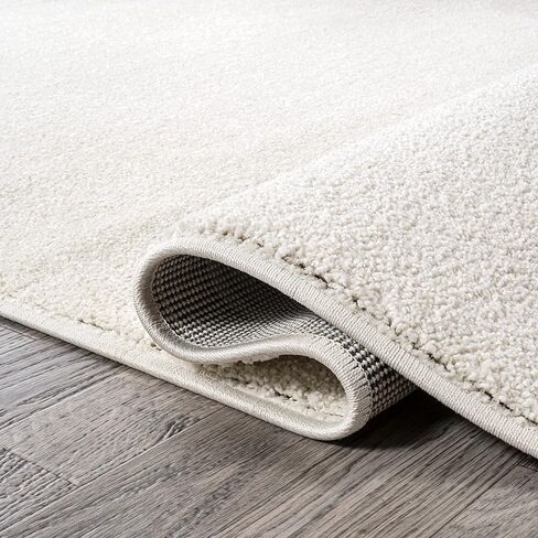JONATHAN Y Haze Solid Low-Pile Cream Indoor Area Rug 8x10, Coastal,Bohemian,Minimalist,Classic, Easy-Cleaning for Living Room,Bedroom,Kitchen,Pet Friendly,Non-Shedding (SEU100T-8) in Saudi Arabia