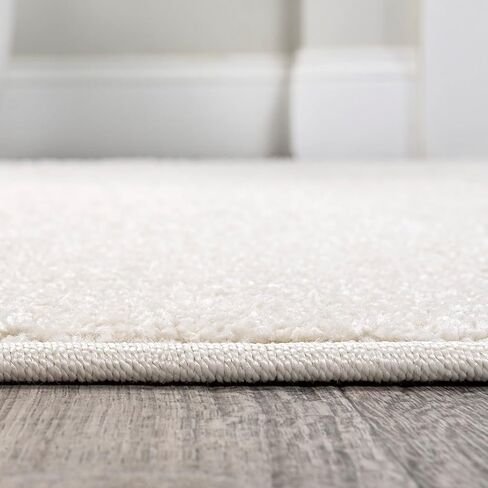 JONATHAN Y Haze Solid Low-Pile Cream Indoor Area Rug 8x10, Coastal,Bohemian,Minimalist,Classic, Easy-Cleaning for Living Room,Bedroom,Kitchen,Pet Friendly,Non-Shedding (SEU100T-8) in Saudi Arabia