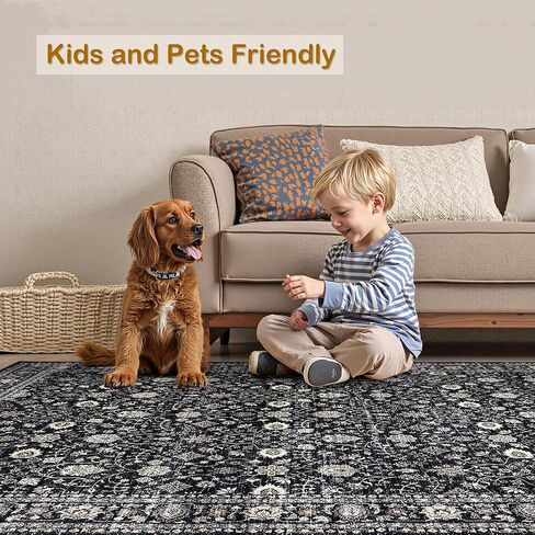 2x3 Rug,Boho Vintage Oriental Washable Rugs,Collapsible Area Rug for Bedroom, Entryway, Kitchen, Bathroom in Saudi Arabia
