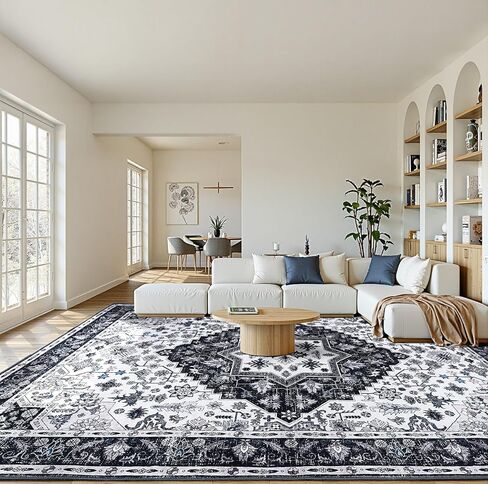 2x3 Rug,Boho Vintage Oriental Washable Rugs,Collapsible Area Rug for Bedroom, Entryway, Kitchen, Bathroom in Saudi Arabia