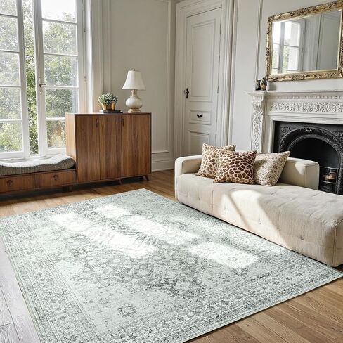 2x3 Rug,Boho Vintage Oriental Washable Rugs,Collapsible Area Rug for Bedroom, Entryway, Kitchen, Bathroom in Saudi Arabia
