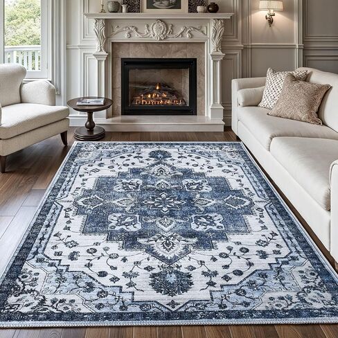 2x3 Rug,Boho Vintage Oriental Washable Rugs,Collapsible Area Rug for Bedroom, Entryway, Kitchen, Bathroom in Saudi Arabia