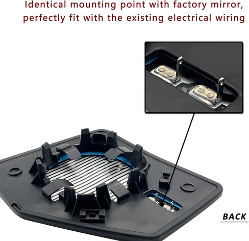 Passenger Side Heated Mirror Glass Replacement For 2006-2010 Ford Explorer Sport Trac Mercury Mountaineer - Power Heated, with Backing Plate in Saudi Arabia