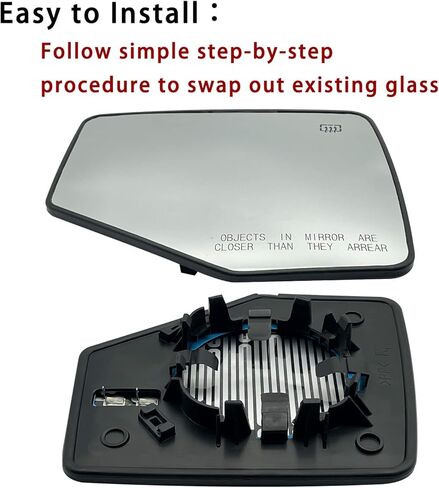 Passenger Side Heated Mirror Glass Replacement For 2006-2010 Ford Explorer Sport Trac Mercury Mountaineer - Power Heated, with Backing Plate in Saudi Arabia