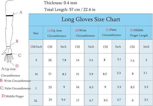 Black Latex Long Gloves for Women Men,Rubber Gloves Cosplay Clothing Party Clubwear in Kuwait