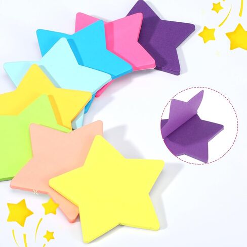 Star Sticky Notes 480 Sheets Colorful Sticky Notes for Notebooks Star Shape Self-Sticky Note Pads for School Office Home Notebook Supplies in Kuwait