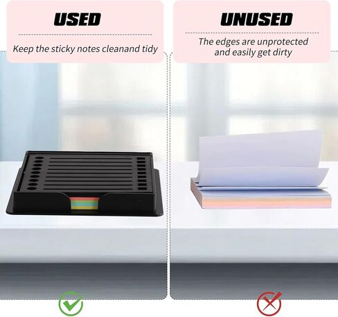 2 Pieces Sticky Note to Do List Stencil for 3x3 Inch Self-Sticky, Reusable Post It Note Stencil with 2 Copies Notes for Desk Office Home School Supplies (Black) in Kuwait