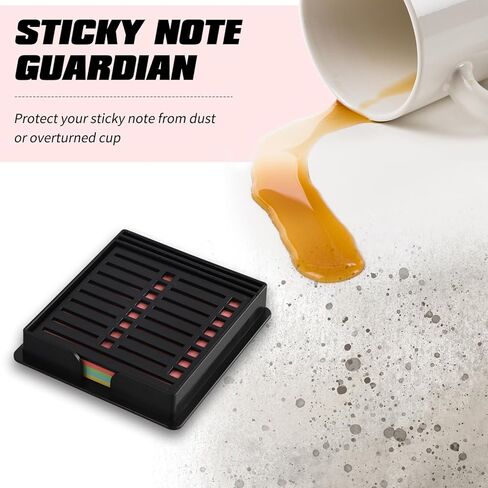 2 Pieces Sticky Note to Do List Stencil for 3x3 Inch Self-Sticky, Reusable Post It Note Stencil with 2 Copies Notes for Desk Office Home School Supplies (Black) in Kuwait