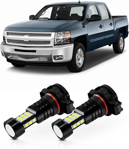 5202 PS24WFF LED Fog Lights Bulb 6000K Xenon White Compatible with Chevrolet 2007-2015 Silverado 1500, 2007-2019 Silverado 2500HD 3500HD, Pack of 2 in Saudi Arabia