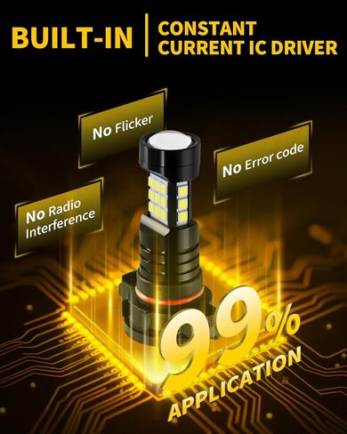 5202 PS24WFF LED Fog Lights Bulb 6000K Xenon White Compatible with Chevrolet 2007-2015 Silverado 1500, 2007-2019 Silverado 2500HD 3500HD, Pack of 2 in Saudi Arabia