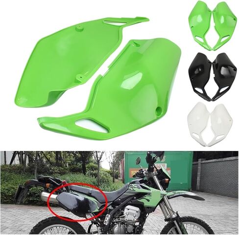 A Pair Rear Side Plastic Covers Compatible With KLX250 KLX300 1993-2007 KLX 250 300 Fairing Right Left Side Fairing Cowl(WHITE) in Saudi Arabia