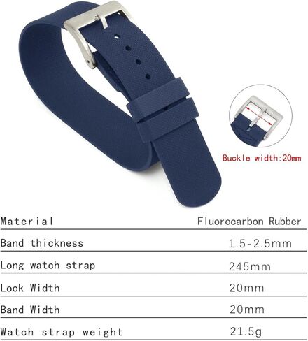 Onthelevel FKM Rubber Watch Strap 20mm 21mm 22mm Waterproof Silicone Single Pass Strap Soft Durable Sprot Watch Band in Saudi Arabia
