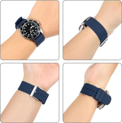 Onthelevel FKM Rubber Watch Strap 20mm 21mm 22mm Waterproof Silicone Single Pass Strap Soft Durable Sprot Watch Band in Saudi Arabia