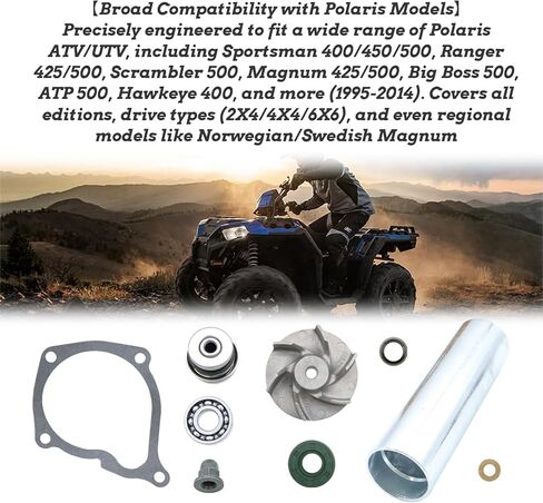 مجموعة إعادة بناء سدادة مضخة المياه من KARSEE متوافقة مع Polaris Sportsman/Ranger/Scrambler/Magnum 400 425 450 500 550 (1995-2014) 3084837 3084836 3086840 in Kuwait