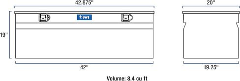 UWS EC20212 42-Inch Gloss Black Heavy-Wall Aluminum Truck Storage Box, RigidCore Lid in Saudi Arabia