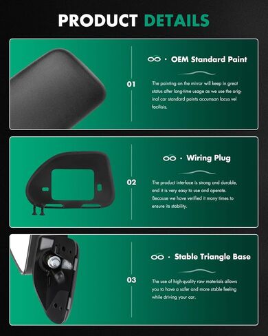 SCITOO Passenger Side View Mirror Compatible with 1987-1989 For Toyota 4Runner 1987-1995 Pickup Manual Fold Non-heated Manual Adjustment Black Right Outside Exterior Mirror RM72004-111R in Saudi Arabia