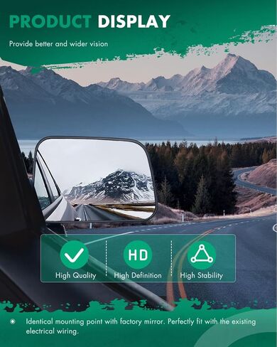 SCITOO Passenger Side View Mirror Compatible with 1987-1989 For Toyota 4Runner 1987-1995 Pickup Manual Fold Non-heated Manual Adjustment Black Right Outside Exterior Mirror RM72004-111R in Saudi Arabia