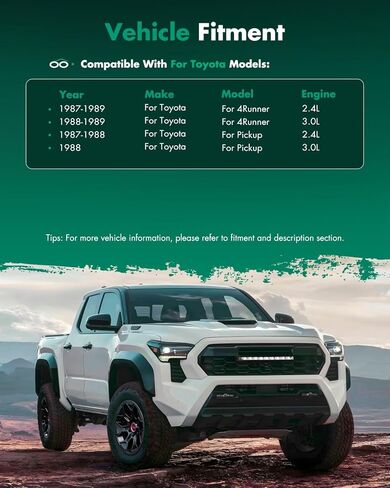SCITOO Passenger Side View Mirror Compatible with 1987-1989 For Toyota 4Runner 1987-1995 Pickup Manual Fold Non-heated Manual Adjustment Black Right Outside Exterior Mirror RM72004-111R in Saudi Arabia