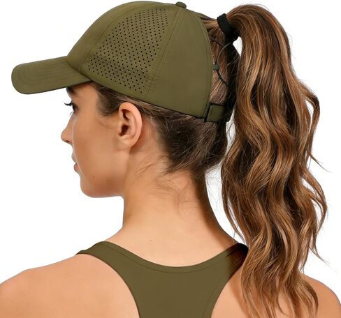 Womens Large Size Quick Drying Baseball Cap, Lightweight Mesh Sports Hat for Lady Criss Cross Ponytail Hat in Saudi Arabia