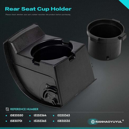 15820550 Rear Seat Cup Holder Fit for Hummer H3 2006-2010, Food and Beverage Cooler/Warmer Lid, Replace# 15830701 15255363 15255364 15255365 in Kuwait