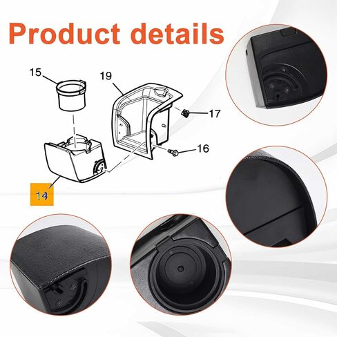 15820550 Rear Seat Cup Holder Fit for Hummer H3 2006-2010, Food and Beverage Cooler/Warmer Lid, Replace# 15830701 15255363 15255364 15255365 in Kuwait